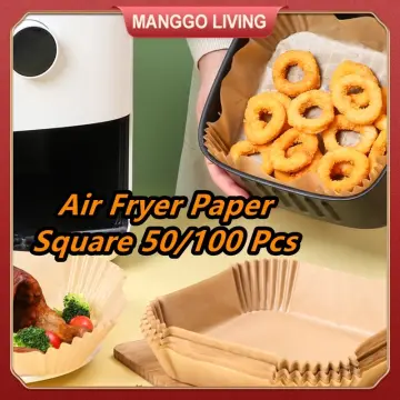 Air Fryer Baking Paper, 100 Pack Air Fryer Paper Liner - Air Fryer Paper  Sheets Ninja Dual Compatibility - 8.7 Inch Air Fryer Parchment Paper