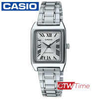 Casio Standard นาฬิกาข้อมือผู้หญิง สายสแตนเลสส รุ่น  LTP-V007D-7BUDF  (หน้าปัดสีเงิน / เลขโรมัน)