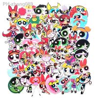 50 Pcs/set Powerpuff Girls Stickers for Kids Toy Luggage Motor Car Suitcase Laptop Skateboard Wall Cool Anime Cartoon Stickers