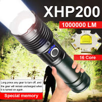 XHP200 High Power LED Flashlight 00LM Type-C Usb Rechargeable Outdoor Waterproof Tactical Flashlight 18650 XHP50 Zoom Torch