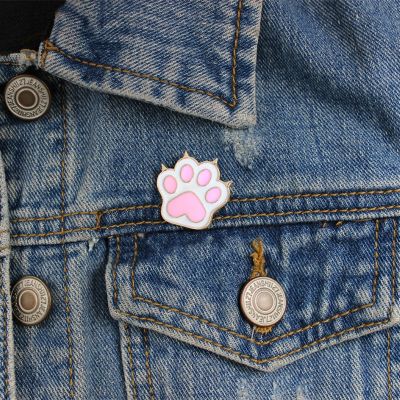 【YF】 Pink Dog Pin Cats Claw animal brooch Enamel Jacket personality accessories and children cute