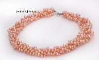 Wedding Woman 3 Rows Natural White Pink Freshwater Pearl Bracelet Baroque Pearl Highlight Handmade Woman Jewelry