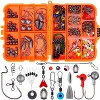 257PCS ชุดเหยื่อตกปลาโลหะ ABS ความต้านทานการกัดกร่อนต่อต้าน Winding Fishing Hook Kit สำหรับกลางแจ้ง