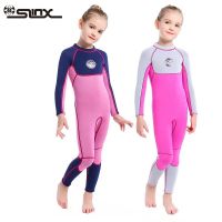 3mm Neoprene Wetsuit Kids Girls One-Piece UV Protection Sunscreen Thermal Diving Suit for Snorkeling Surfing Swimming Diving New