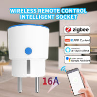 16A Tuya ZigBee 3.0ปลั๊กไฟอัจฉริยะ EU Smart Socket Energy Monitor Outlet เสียงไร้สายรีโมทคอนล Alexa Home