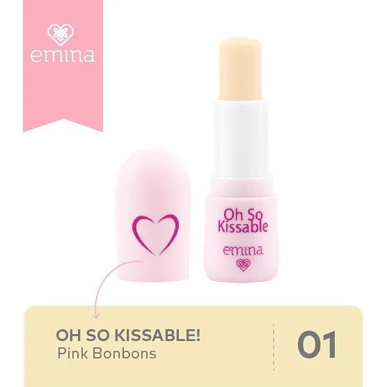 Emina Oh So Kissable Tinted Balm Stick Lipstick [ Pink Bonbons , Plum Candy ] Lazada Indonesia