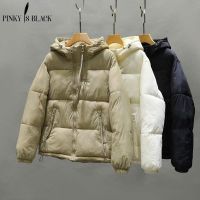 ■ PinkyIsBlack 2023 New Short Cotton Padded Jacket Matte Snow Parkas Hooded Thickened Puffer Coat