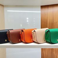 Longchamp bag Quality New Saddle Bag Cowhide Small Horseshoe Bag Womens Shoulder Crossbody Bag Foreign Trade Durable