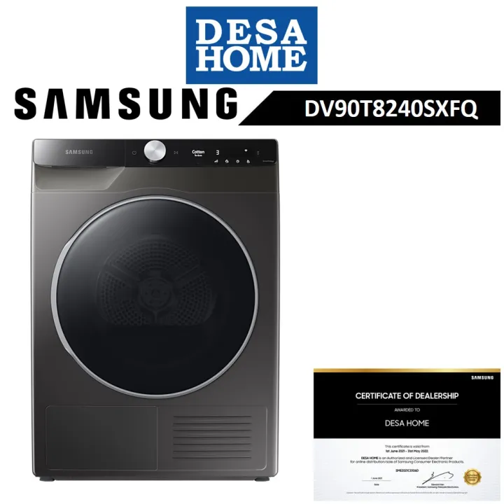 [FREE DELIVERY WITHIN KL]SAMSUNG DV90T8240SX/FQ 9KG HEAT PUMP DRYER