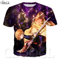 2023 In stock Anime Demon Slayer: Kimetsu No Yaiba Men Summer T-Shirt 3D Print Harajuku T-Shirt，Contact the seller to personalize the name and logo