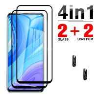 4in1 Tempered Glass lens For Huawei y9s y9 y8 y7 y6 y5 s a p pro prime 2018 2019 2020 full cover screen camera protective film