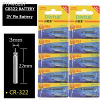 10pcs/lot CR322 Batteries Fishing Float Electric Float 3V Night Light Lithium Pin Cells Accessories Fishing Tools Tackles Float