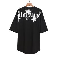 HH Original Palm Angels Five-pointed Star Print Back Letters Men and Women Drop Shoulders PA Short-sleeved คอกลมS-5XL