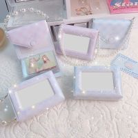 Mini Photo Album Pearl Chain Handbag Style PVC 3 Inch 40Pcs Photocard Holder Picture Card Cute Idol Picture Collect Book