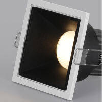 Square grille spotlight led concealed embedded cob downlight modern and simple 7w 9w 12w