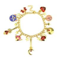 Anime Sailor Moon Bracelet Wand Crystal Loving Cosplay Prop Pendant Bracelet for Women Girl Jewelry Accessories Gift