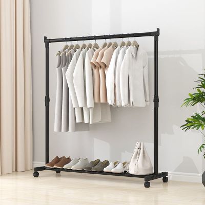 【CW】 Clothes-horse hangers simple ground folding bedroom single pole indoor hanging clothes the balcony bask