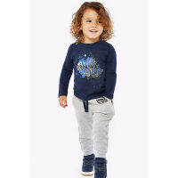 เสื้อเชิ้ตแขนยาวเด็กผู้ชาย Mothercare navy original long-sleeved t-shirt ZB491