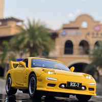 1:32 Mazda RX7 Alloy Sports Car Model Diecasts Metal Toy Vehicles Car Model Sound And Light High Simulation Childrens Toys Gift