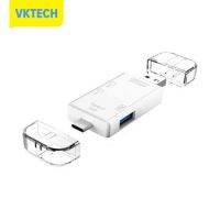 [Vktech] 6 In 1 USB OTG 3.0ประเภท C เครื่องอ่านการ์ดสำหรับอะแดปเตอร์ตัวอ่านการ์ดดิจิตอล/TF ที่ปลอดภัย