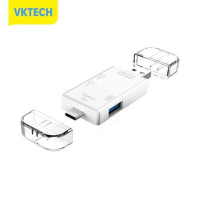 [Vktech] 6 In 1 USB OTG 3.0ประเภท C เครื่องอ่านการ์ดสำหรับอะแดปเตอร์ตัวอ่านการ์ดดิจิตอล/TF ที่ปลอดภัย