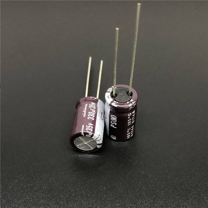 5pcs-50pcs-330uf-35v-nichicon-ps-series-10x16mm-low-impedance-35v330uf-aluminum-electrolytic-capacitor
