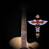 Cross Angel Imitation Abalone Fretboard Decals Guitar Neck Inlay Stickers Fretboard Decals For Electric Acoustic Guitarra Fret