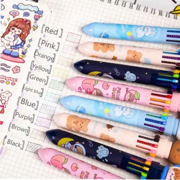 Cartoon Bear Ballpoint Pen School Office Supply Stationery Multicolored Pens  ~