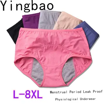 6PCS Plus Size Womens Menstrual Period Underwear Leakproof Panties  Physiological