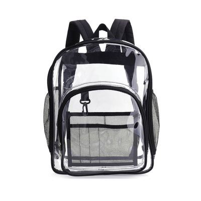 กระเป๋านักเรียนแบบพกพากันน้ำ PVC {Ready} ถุงเก็บของขนาดใหญ่ใสแข็งแรงทนทานสำหรับการเดินทาง