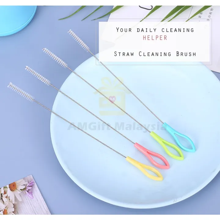 Multipurpose Stainless Steel Straw Brush Bottle Cleaning Nylon Brush