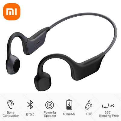 ZZOOI Bone Conduction Headphones Bluetooth Wireless Sports Earphones IPX6 Headset Stereo Hands-free with Microphone for Running Xiaomi