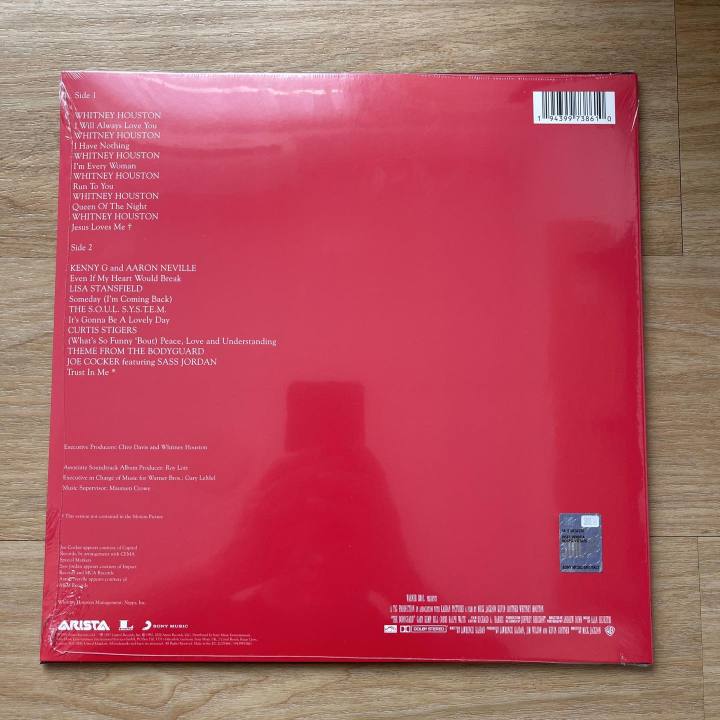 แผ่นเสียง-whitney-houston-bodyguard-original-soundtrack-album-red-vinyl-แผ่นเสียงมือหนึ่ง-ซีล