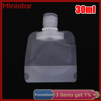 Ministar ถุงบรรจุภัณฑ์แบบฝาพับ30/50/100มล. แชมพูโลชั่นกระเป๋าเดินทางของเหลวแต่งหน้า