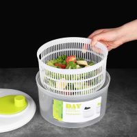 Manual Lettuce Leaf Vegetable Dehydrator Salad Spinner Strainer Drain Filter Cleaner Multifunctional Squeezer Basket Kitchen