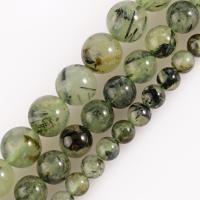 Natural Stone B Prehnite Jade Round Loose Beads for Needlework Jewelry Making 6 8 10mm Diy Bracelet Necklace Accessories 15 inch