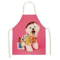 Cute Dogs Aprons Cartoon Dogs Printed Kitchen Aprons for Women Household Baking Accessories Apron Kitchen Delantal Pichi Mujer Aprons