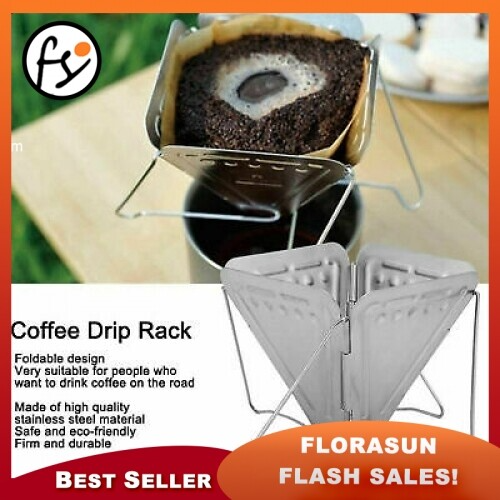 Stainless Steel Folding Coffee Dripper Kopi Drip Holder Outdoor Camping
