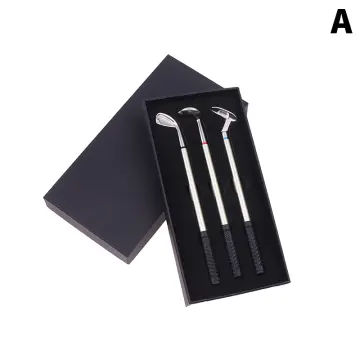 Mini Golf Pen Set, Desktop Golf Gift Set with 3 PCS Golf Ballpoint  Pens,Unique Gifts for Men Fathers Day,Teachers Golf Souvenirs 