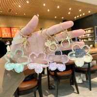 Sakura cartoon acrylic key chain boutique pendant creative bag pendant couple key chain accessories Key Chains