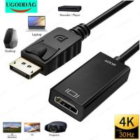 DP To HDMI-Compatible Adapter Converter 4K 1080P Display Port To HDTV Cable Male To Female Port for PC Monitor Projector Aptop Adapters Adapters