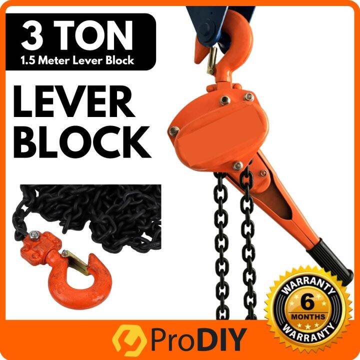 3 Ton x 1.5m Lever Block Chain Hoist Hand Operated Lever block Manual