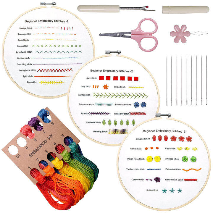 Handmade Embroidery Stitch Practice Kit Diy Embroidery Stitch Practice