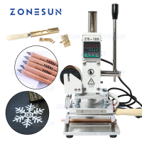 ZONESUN ZS-100Bใช้งานได้สองแบบฟอยด์ปั๊มร้อนคู่มือBronzingเครื่องบัตรพีวีซีหนังดินสอกระดาษกดเครื่องทำลายนูน