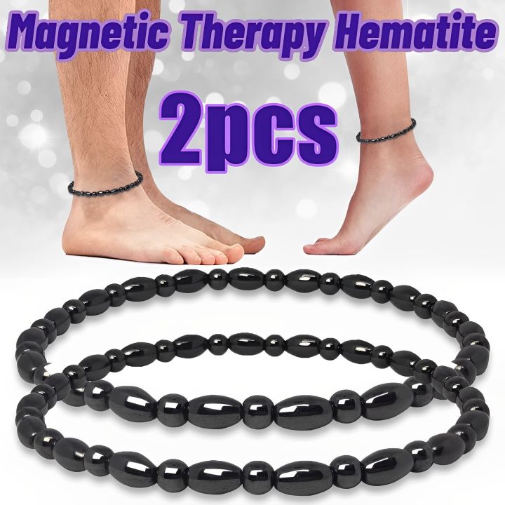 2pcs-magnetic-weight-loss-effective-anklet-bracelet-black-gallstone-hematite-stimulating-acupoints-therapy-arthritis-pain-relief