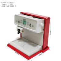 [COD] Factory direct sales [mini simulation red coffee machine model] dollhouse kitchen