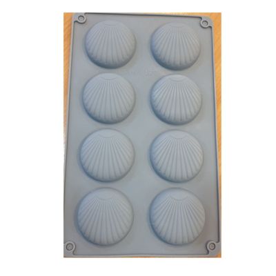 GL-แม่พิมพ์ ซิลิโคน รูปหอยเชลล์กลม 8 ช่อง (คละสี) Shell silicone mold