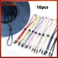 MUBAI 10pcs 70ซม. ค่ะ สายรัดคางหมวก ป้องกันการสูญหาย มัลติฟังก์ชั่นการใช้งาน สายรัดหมวกกันลม ของใหม่ ไนลอนทำจากไนลอน หมวกลมเชือก หมวกกันแดดหมวก