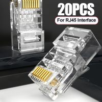 ปลั๊กต่อ RJ45สายเคเบิลเครือข่ายใสหัวคริสตัล Kilomega 8P8C โมดูลาร์ผ่านสายอีเทอร์เน็ตอะแดปเตอร์ปลั๊ก