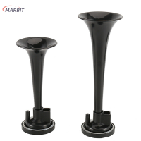 MARBIT 2pcs Black Air Horn คู่ปั๊มลมแตรอากาศท่อรถรถบรรทุกรถไฟเรือ